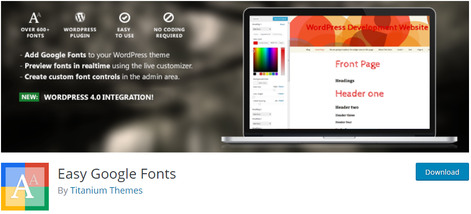 Easy Google Fonts