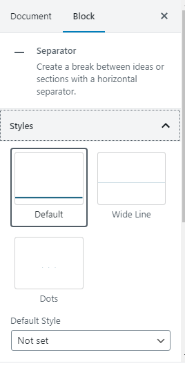 Separator Style